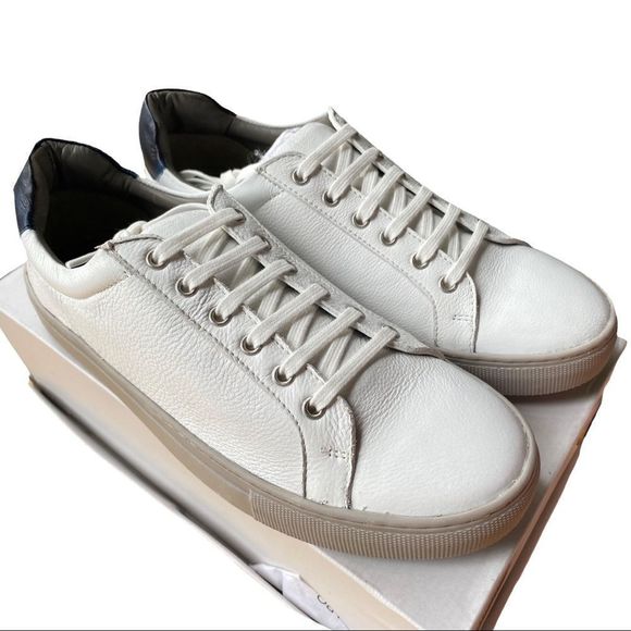 🆕 Bolongaro Trevor: White Leather “Skelly” Sneakers. - Picture 8 of 13